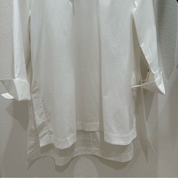 J Jill white shirt collection tunic blouse size M - Picture 7 of 8
